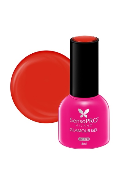 SensoPRO Milano Ημιμόνιμο Βερνίκι Νυχιών Τζελ Glamor 8ml, Strawberry Shake # 05
