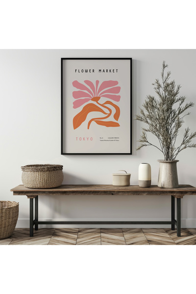dudekohome Flower Market Çiçek Poster Çerçeveli Tablo Duvar Dekoru Minimal Bo...