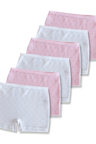 Panfilia Girl's Jacquard Boxer Set of 6 / Panties / Underwear