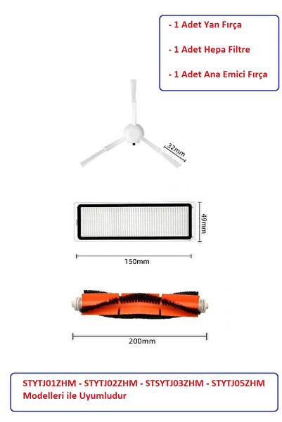 LİN GRUP Xiaomi Mop Pro + Plus (STYTJ02ZHM-STYTJ03ZHM) - Set de filtre cu per...