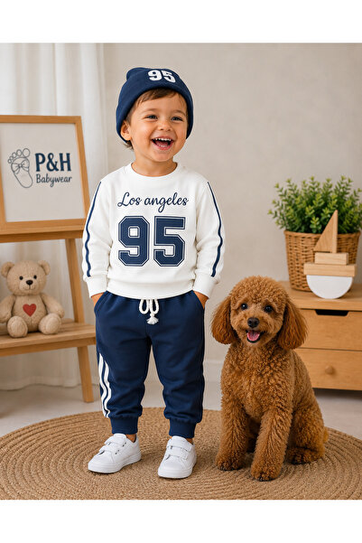 P&H BABYWEAR 95 مطبوع بيريلي قصة فضفاضة طقم مكون من 3 قطع للأطفال الرضع/الأطفال