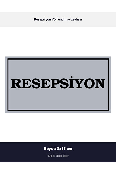 Demiraslan Ticaret Resepsiyon Yönlendirme Levhası - Kendinden Yapışkanlı Gümü...