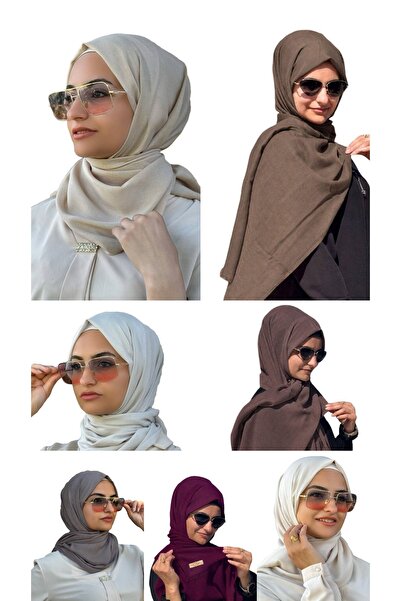 ALDAIYR 7 Pieces of Pashmina Viscose Fabric, 125 Grams Each