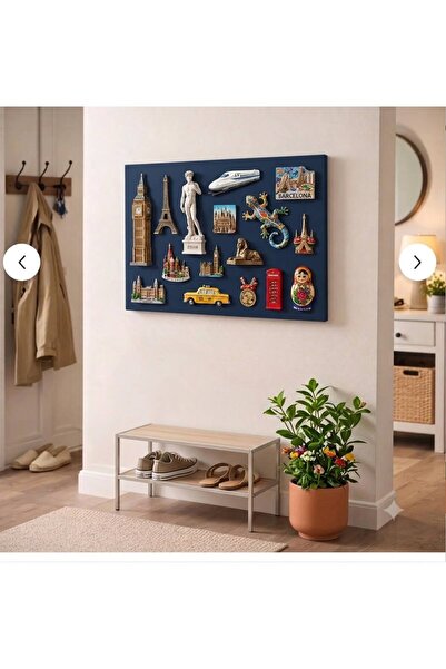 pınars Mıknatıslı Pano, Siyah Renk, 40x60 Cm, Dekoratif Metal Magnet Panosu