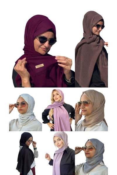 ALDAIYR 8 Pashmina Shawls Viscose Cotton 150 Gr