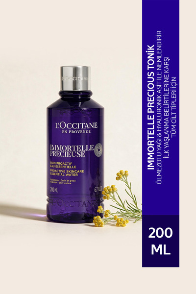 L'Occitane Immortelle Precious İlk Yaşlanma Belirtileri için Tonik, Ölmezotu ...