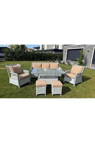 Hisar Home Bahçe Balkon Mobilyası Minder Koruma Kılıfı Seti (10 Parça)