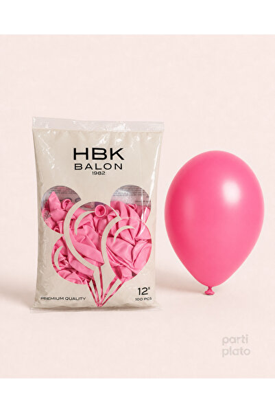 HBK Balon Pastel 12" Balon Hbk Şeker Pembe 100'lü