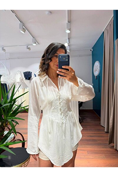 MODA Élise Dantel Detaylı Tunik Gömlek