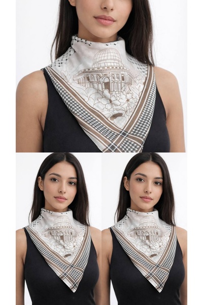 ALDAIYR 3 Eșarfe tematice cu temă palestiniană 50x50, unisex, potrivite pentr...