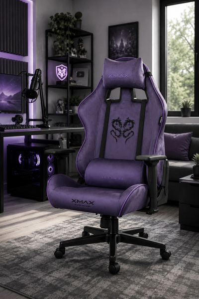 XMAX / Rio Balerion Terletmez Kadife Kumaş Mor Gaming Oyuncu Koltuğu / 120 Kg...