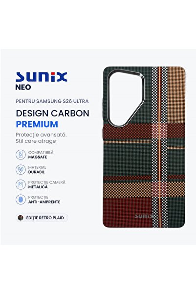 Sunix Husa Neo pentru Samsung S26 Ultra S948, Compatibila MagSafe, Design Car...