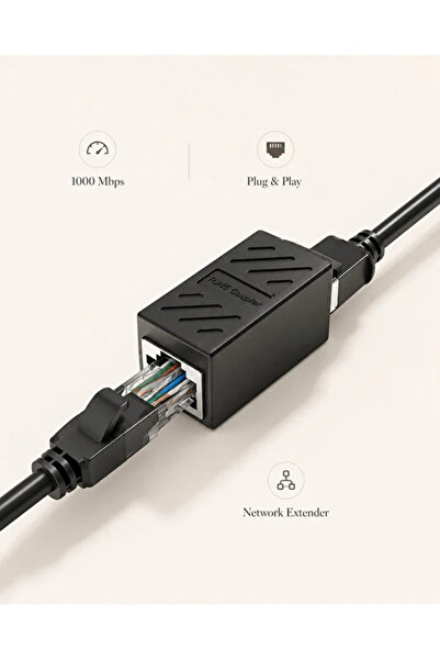 MVLH RJ45 Ethernet Kablosu Uzatma Aparatı Dişi-Dişi Cat6 Cat5 Uyumlu Çoğaltıc...