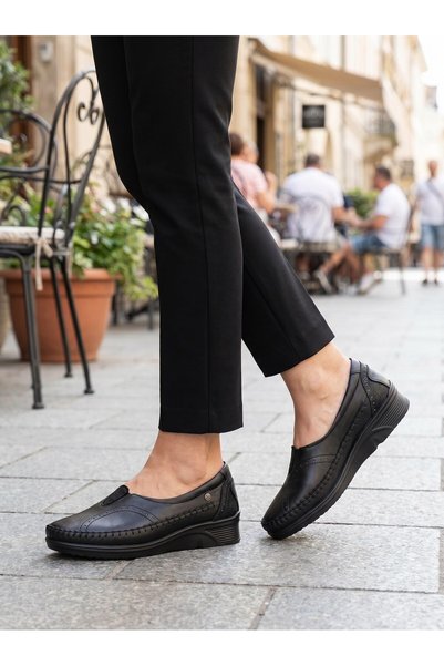 Forelli Gulis 48007 Black Genuine Leather Women's Shoes