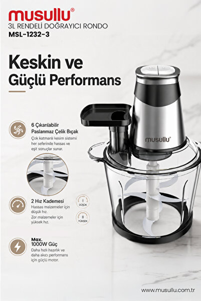 Musullu Çok Amaçlı ve Çelik Hazneli Rondo Doğrayıcı