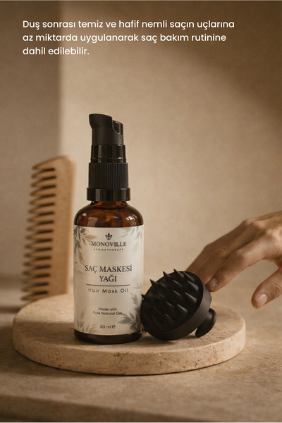 Monoville Hair Mask Oil 50 ml Glass Bottle (Hair Mask Oil)