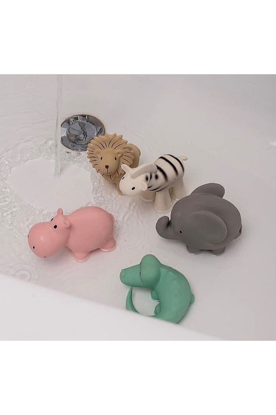 Tikiri Natural Rubber First Toy - Teether - Bath Toy - Rattle - Lion