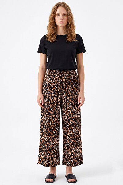 hadiora Women's Leopard Atlas Wide Leg Pants