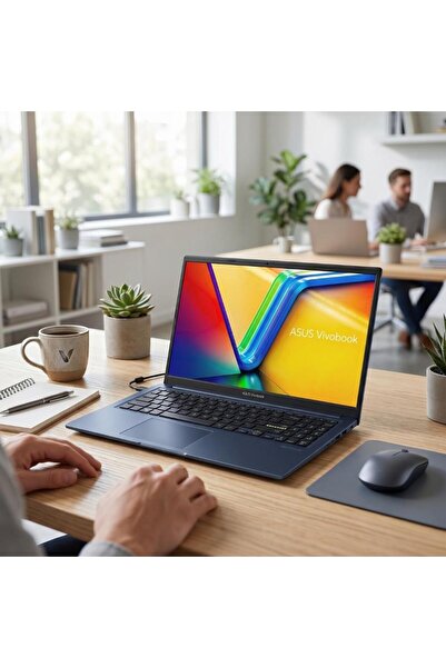 ASUS Vivobook 15 X1504VA-BQ4101 ATL25 Intel Core 5 120U 8GB Ram 512GB SSD Freedos 15.6" Notebook + Çanta&Mouse