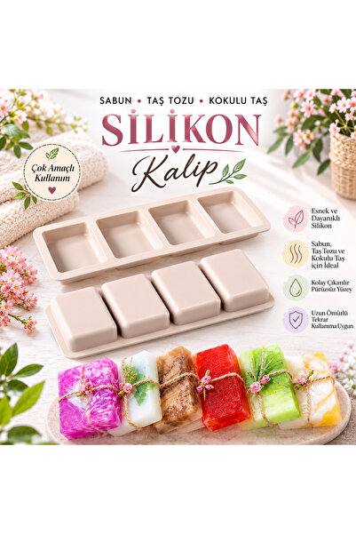 Şenhomee Epoksi Silikon Sabun kalıbı pasta kalıbı 4'lü