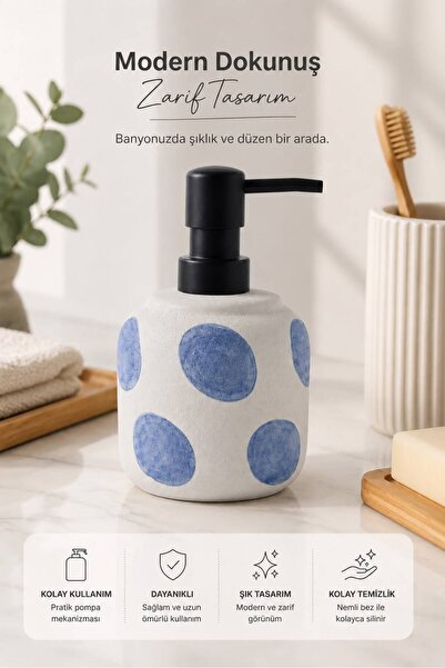 MİORA HOME MODERN SERAMİK SIVI SABUNLUK SİYAH POMPA MUTFAK VE BANYO DEKORATİF...