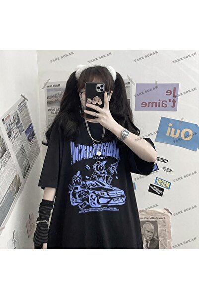 Adrift Y2K Unisex Harajuka Anime Retro Kawai Kuromi T-shirt Kod  Rertr Tarzso...