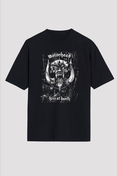 Adrift Μπλουζάκι Motörhead Kiss Of Death Μαύρο Unisex Oversize