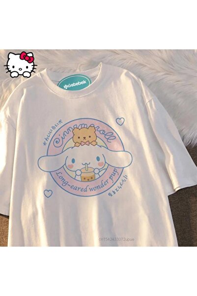Adrift Wonder Pup bela majica - Anime Cinnamoroll ET1971