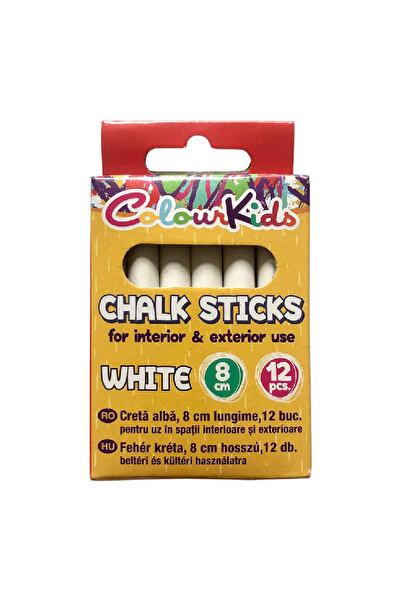 ColourKids Creta Alba Colour KIDS 12 bucati 8cm