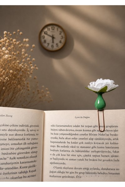 Güsvent Design Co فاصل كتب على شكل مزهرية مصنوع يدويًا