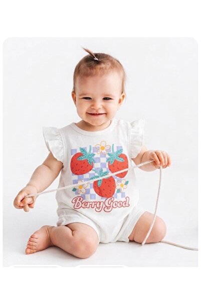 mandalinsbaby Strawberry Baby Girl Rompers