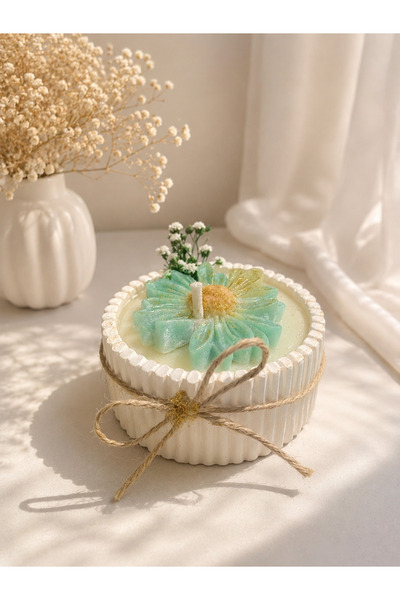 Mango & Sandal Ağacı Kokulu Papatya Dekoratif Soya Mum