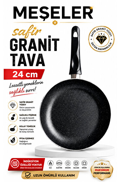 MEŞELER safir granit tava 24 cm