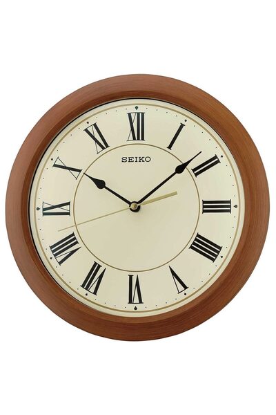 Seiko Ceas de perete QXA713T, cuarț, crem, analogic, clasic