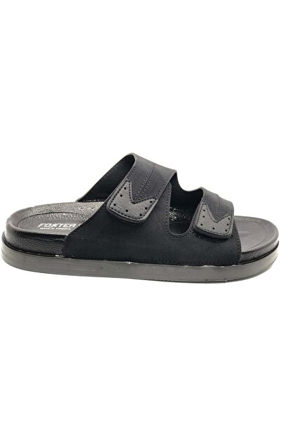 KCMN Kocamanlar 6005 Orthopedic Men's Slippers Black