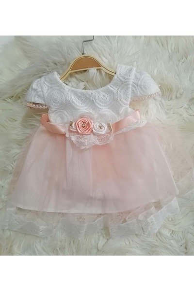 ÖZLEM BEBE Uçuş Uçuş  Elbise -6-9 Ay - Pembe