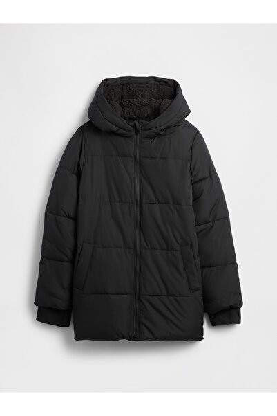 GAP Kız Çocuk Siyah ColdControl Max Long Şişme Puffer Mont