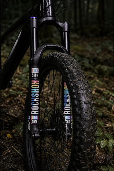 bisiklet dünyam Rockshox Bisiklet Maşa Sticker Çıkartma Rainbow