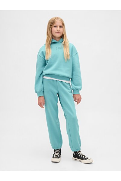 GAP Kız Çocuk Turkuaz VintageSoft Logo Jogger Eşofman Altı
