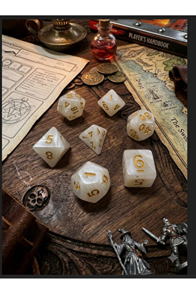 zerzembe DND Frp Zar Seti 7li Set Dnd Zarı Dungeons And Dragons Masaüstü Oyun...
