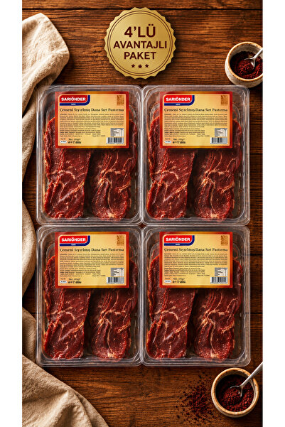 Sarıönder Çemeni Sıyrılmış Sivas Sırt Pastırma 4x150 Gr