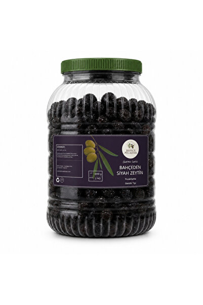 Bahçe Piladar Gurme Serisi – Yuvarlama Siyah Zeytin 2 No (220-240 Dane) 3000 Gr