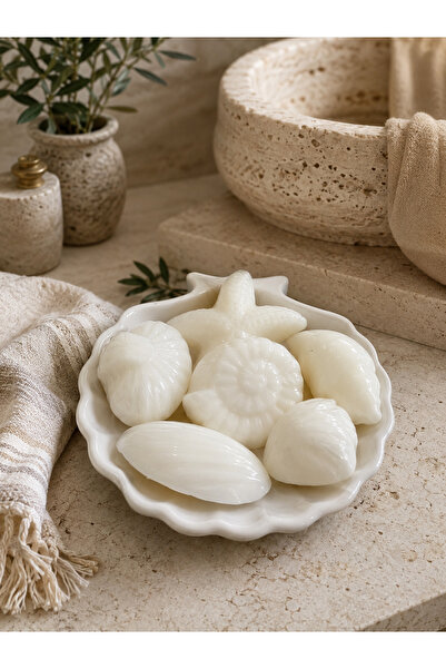 Günebakan Sea Shell Soap Set - 11cm Stone Oyster in a Plate