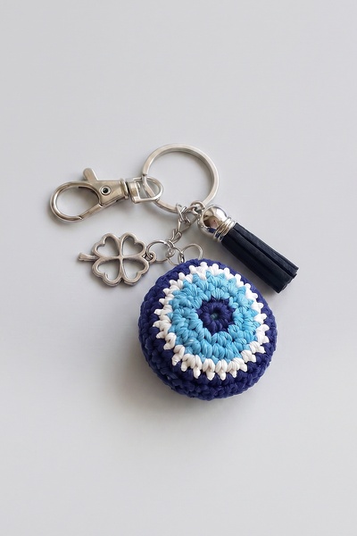 Milleniva Nazar Boncuğu Bag Ornament Charm Hand Knitted