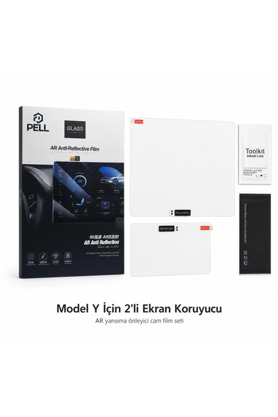 Pell Tesla Model Y Juniper 2025 Parmak İzi Önleyici Sert Cam Ekran Koruyucu Ö...
