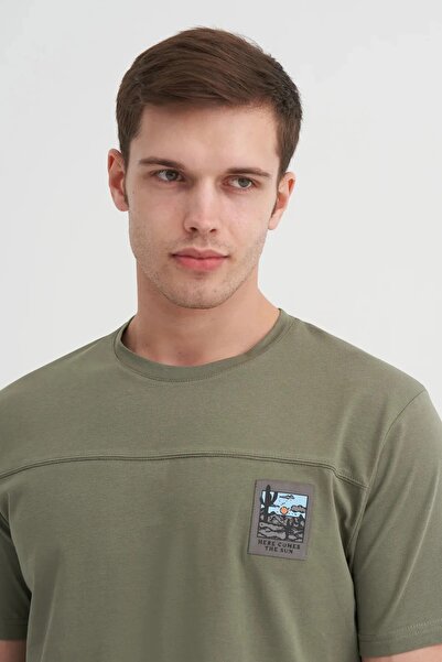 Cazador Bisiklet Yaka Regular Fit Pamuklu Tişört
