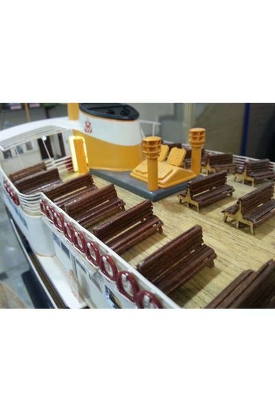Genel Markalar 1/87 141 Paşabahçe Yolcu Vapuru, 86 cm. Ahşap Model Kiti