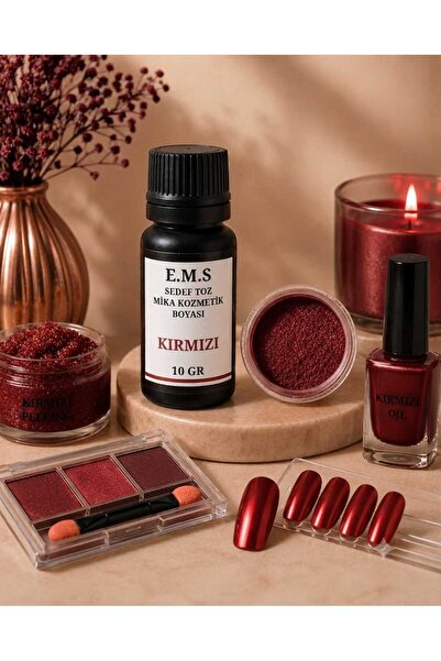 E.M.S AVM Toz Mika Kozmetik Boyası 10 gr Kırmızı-oje/ruj/peeling/maskara/krem...