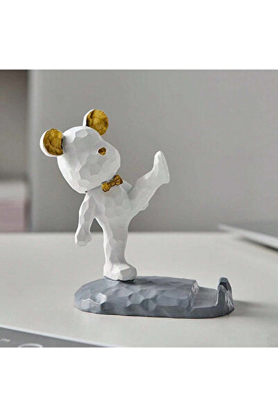 choice2 Pearl white Cartoon Bear Phone Tablet Stand 1PC Lazy Bracket Home Des...