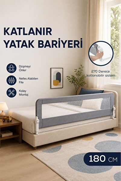 Wumboo 180x 66 Yatak Bariyeri- Çocuk Yatak Bariyeri, Yatak Korkuluğu, Açılır ...